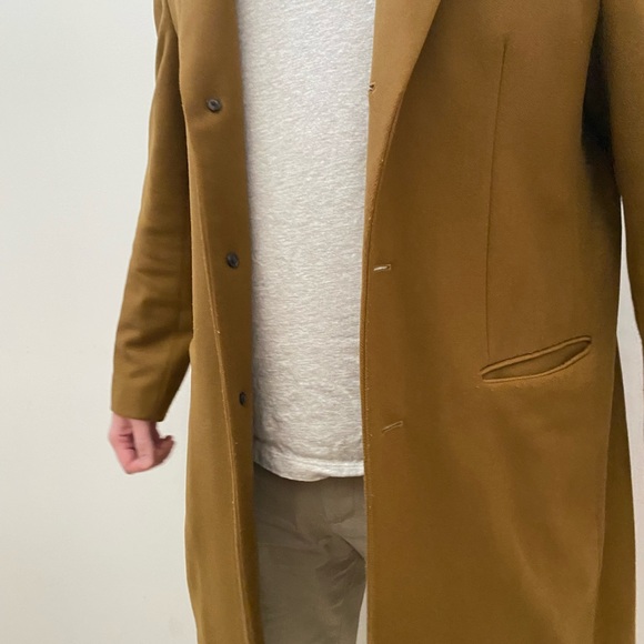 WOOL COAT - CAMEL - BANANA REPUBLIC Mens XL - Picture 4 of 12